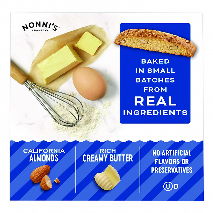 Biscotti, Classic Almond, 0.69 oz Individually Wrapped, 25/Pack (NSD197721)