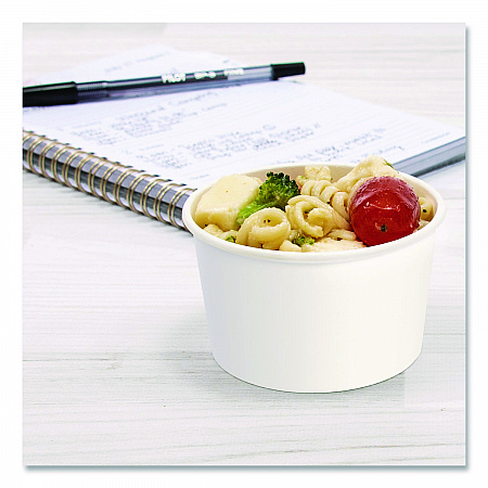 Double Poly Paper Food Containers, 5 oz, 3.38