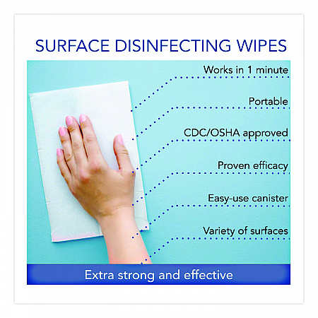 Sani-Cloth Prime Germicidal Disposable Wipes, Extra-Large, 1-Ply, 7.5 x 15, Unscented, White, 70/Canister, 6 Canisters/Carton (P24284)