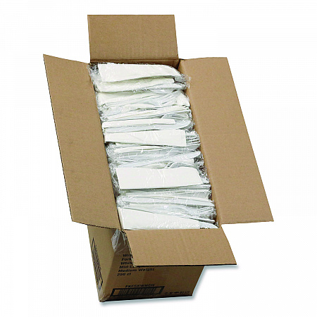 Fieldware Cutlery Kit, Individually Wrapped, Mediumweight, Fork/Knife/Napkin/Spoon, Plastic, White, 250/Carton (FKFSKWNCH)