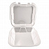Foam Hinged Lid Containers, 9 x 9 x 3, White, Foam, 200/Carton (12084)