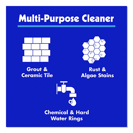 Tile and Concrete Cleaner, 6 x 1.5, Gray, 12/Carton (PB80Q)