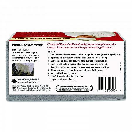 Grillmaster Griddle and Grill Cleaning Brick, 5.75 x 2.75, Gray, 12/Carton (GM36Q)
