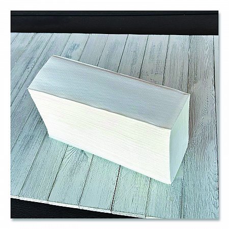 Structured Multifold Towels, 1-Ply, 9 x 9.5, White, 250/Pack, 16 Packs/Carton (6204)