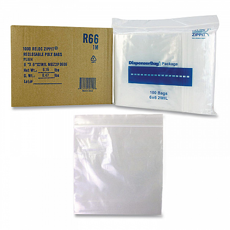 Reloc Zippit Plastic Zipper Bags, 6