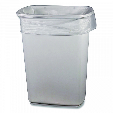Linear Low-Density Can Liners, 33 gal, 0.65 mil, 33 x 39, Clear, Roll, 250/Carton (H6639HCR01)