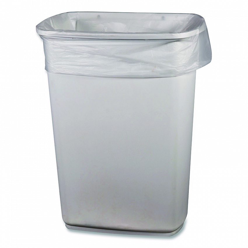 Linear Low-Density Can Liners, 33 gal, 0.65 mil, 33 x 39, Clear, Roll, 250/Carton (H6639HCR01)