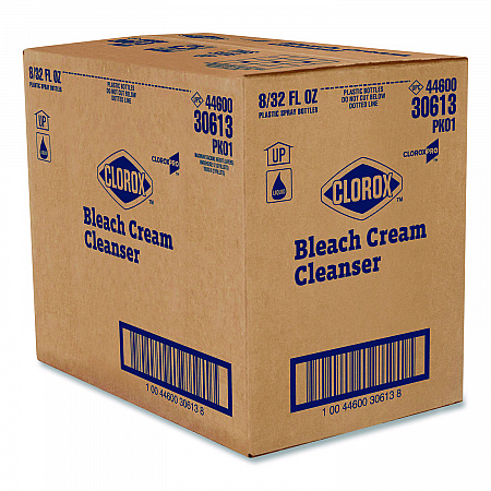 CloroxPro Bleach Cream Cleanser, 32 oz Bottle, 8/Carton (30613)