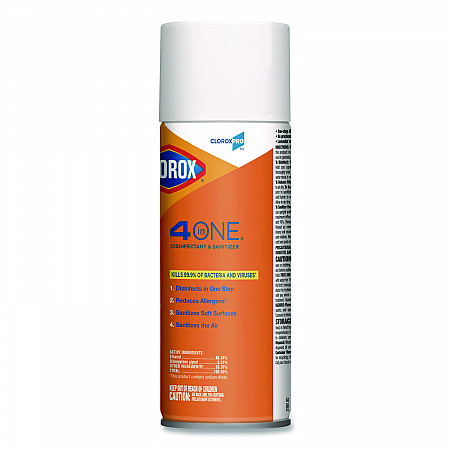 4-in-One Disinfectant and Sanitizer, Citrus Scent, 14 oz Aerosol Spray (31043)