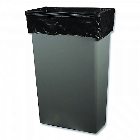 High-Density Waste Can Liners, 33 gal, 16 mic, 33 x 40, Black, Roll, 250/Carton (Z6640VKR01)