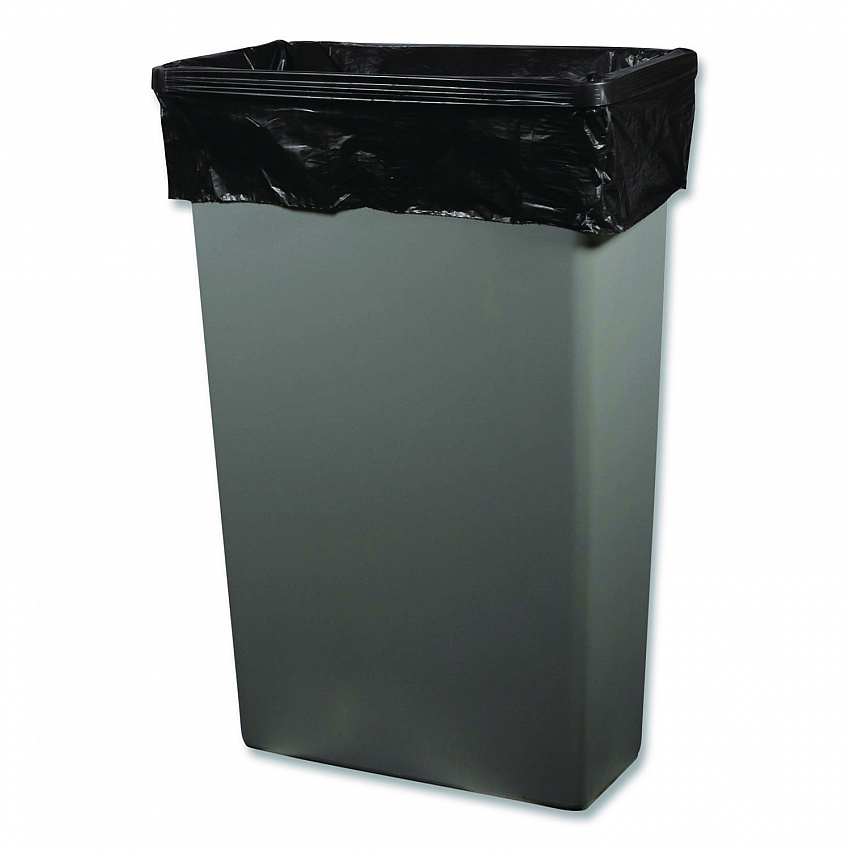 High-Density Waste Can Liners, 33 gal, 16 mic, 33 x 40, Black, Roll, 250/Carton (Z6640VKR01)