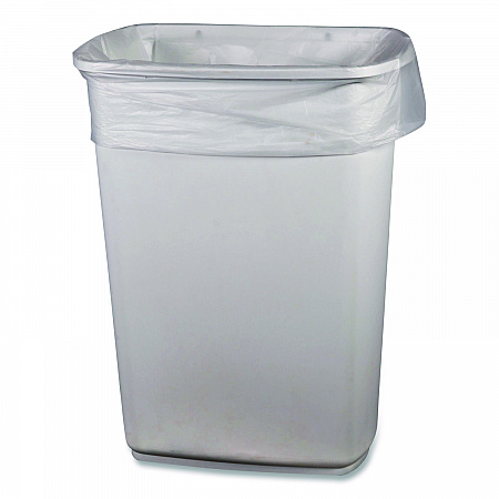 High-Density Waste Can Liners, 33 gal, 11 mic, 33 x 40, Natural, Roll, 25 Bags/Roll, 20 Rolls/Carton (Z6640MNR03)