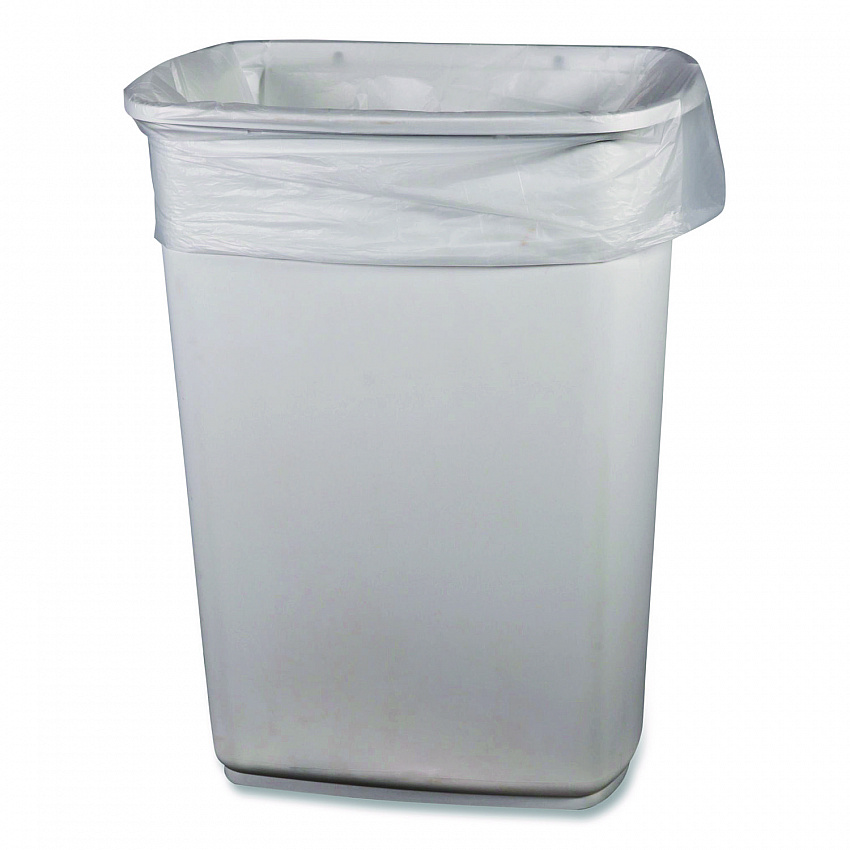 High-Density Waste Can Liners, 33 gal, 11 mic, 33 x 40, Natural, Roll, 25 Bags/Roll, 20 Rolls/Carton (Z6640MNR03)