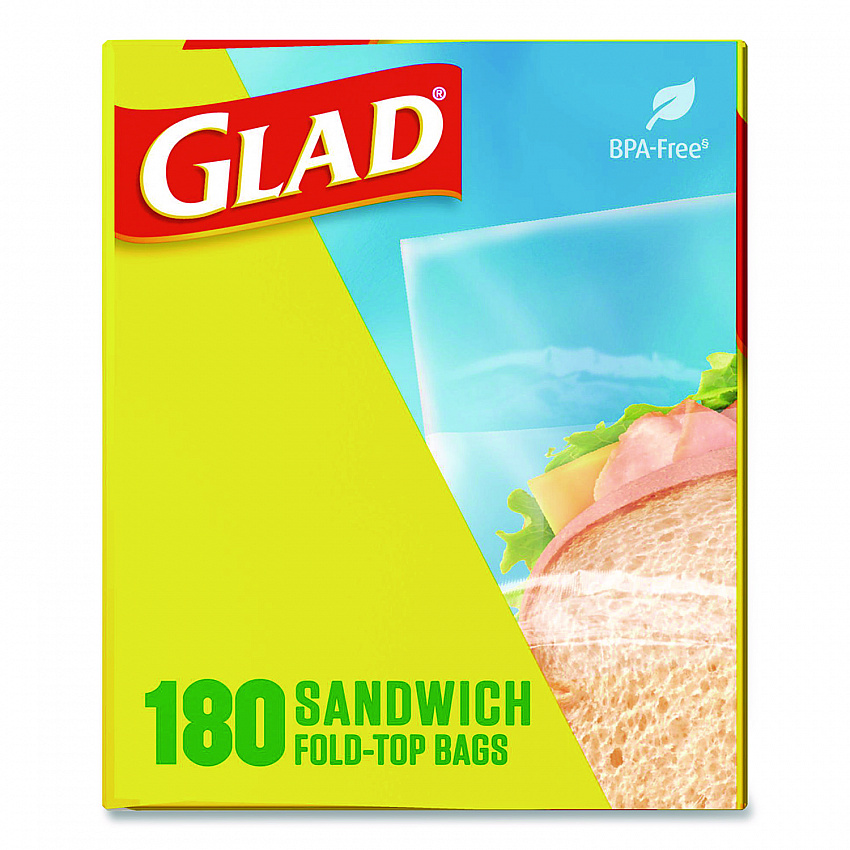 Fold Top Food Storage Plastic Sandwich Bags, 6.5 x 5.5, Clear, 180 Bags/Box, 12 Boxes/Carton (60771)