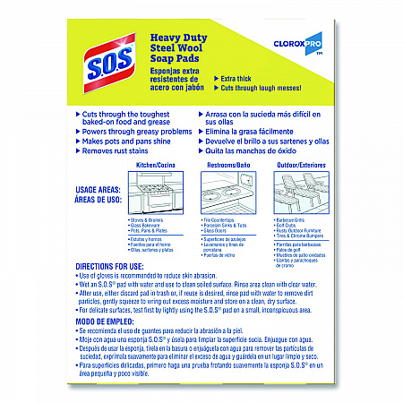 Steel Wool Soap Pads, 2.4 x 3, Steel, 15 Pads/Box, 12 Boxes/Carton (88320CT)