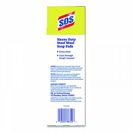Steel Wool Soap Pads, 2.4 x 3, Steel, 15 Pads/Box, 12 Boxes/Carton (88320CT)