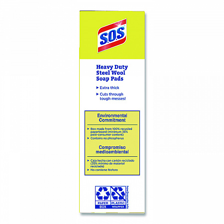 Steel Wool Soap Pads, 2.4 x 3, Steel, 15 Pads/Box, 12 Boxes/Carton (88320CT)