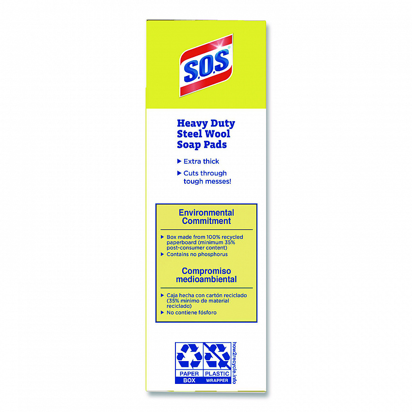 Steel Wool Soap Pads, 2.4 x 3, Steel, 15 Pads/Box, 12 Boxes/Carton (88320CT)