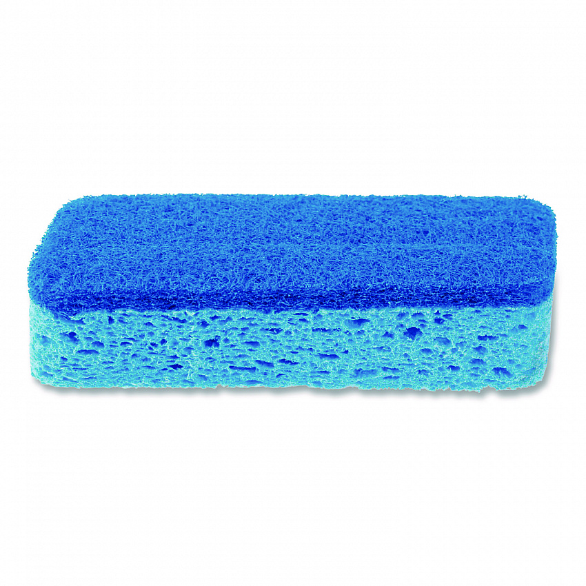 All Surface Scrubber Sponge, 2.5 x 4.5, 0.9" Thick, Dark Blue/Light Blue, 12/Carton (91017)