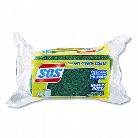 Heavy Duty Scrubber Sponge, 2.5 x 4.5, 0.9