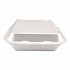 Foam Hinged Lid Containers, 3-Compartment, 7.56 x 8.25 x 2.38, White, Foam, 200/Carton (12109)
