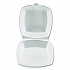 Foam Hinged Lid Containers, 6 x 6 x 3, White, Foam, 500/Carton (12175)