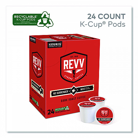 NO SURRENDER K-Cup, Dark Roast, K-Cup, 24/Box (6873)