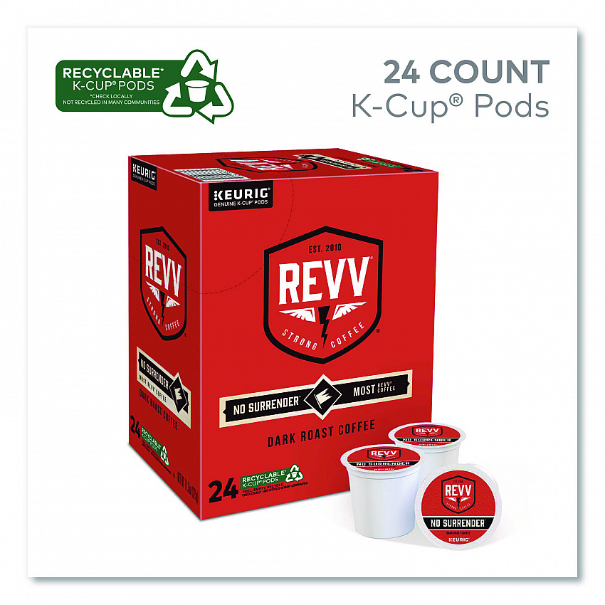 NO SURRENDER K-Cup, Dark Roast, K-Cup, 24/Box (6873)