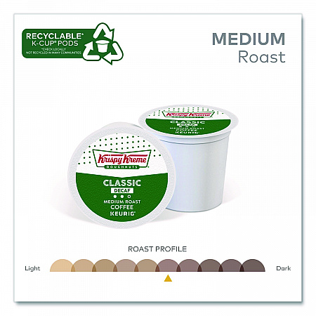 Classic Decaf Coffee K-Cups, Medium Roast, 24/Box (6111)