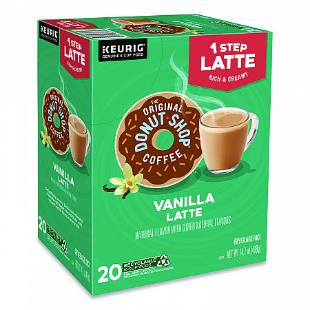 Vanilla One Step Latte K-Cups, 20/Box (8177)