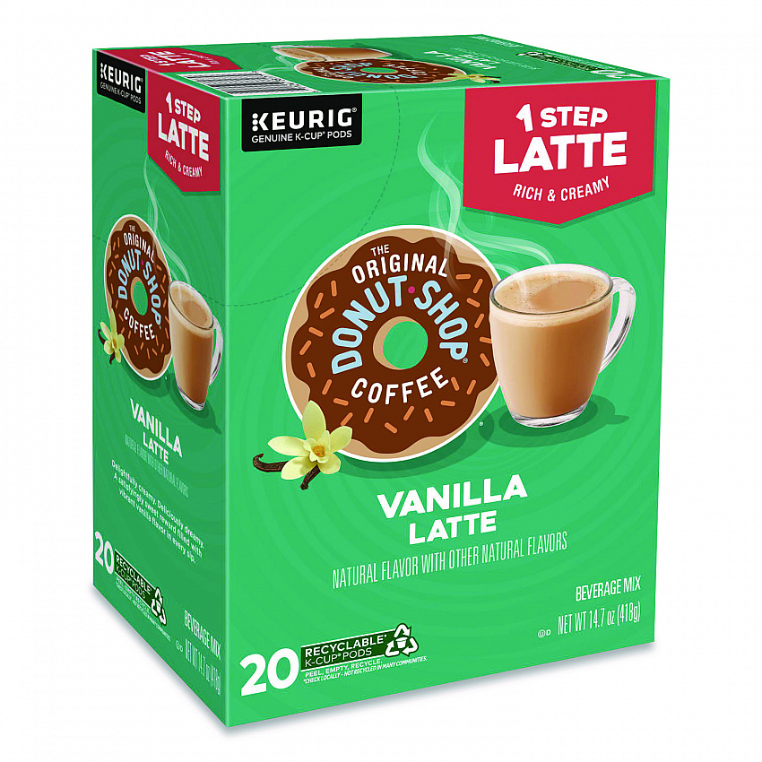 Vanilla One Step Latte K-Cups, 20/Box (8177)