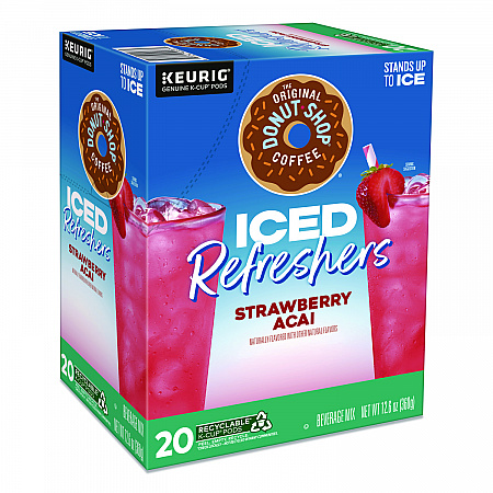 ICED Refreshers K-Cup Pods, Strawberry Acai, 20/Box (0237)