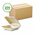 Nourish Molded Fiber Takeout Containers, Compostable, 7.9 x 7.9 x 2.9, White, Sugarcane, 200/Carton (VWHC81NFA)