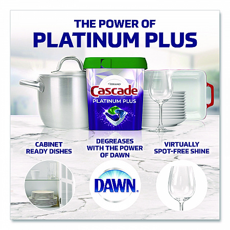 Platinum Plus ActionPacs Dishwasher Detergent Pods, Fresh Scent, 26.6 oz Tub, 47/Tub, 3 Tubs/Carton (15789CT)