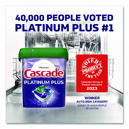 Platinum Plus ActionPacs Dishwasher Detergent Pods, Fresh Scent, 26.6 oz Tub, 47/Tub, 3 Tubs/Carton (15789CT)