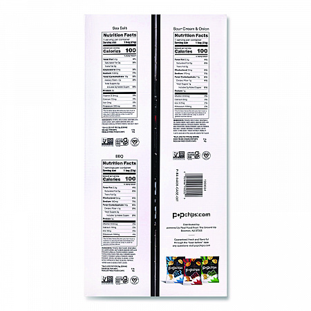 Potato Chips, Variety Pack, Barbeque, Sea Salt, Sour Cream and Onion, 0.8 oz Bag, 30/Pack (22001998)