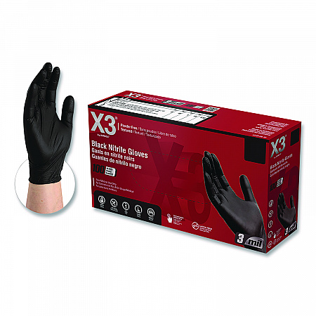 Industrial Nitrile Gloves, Powder-Free, XX-Large, 3 mil Thick, 9.5