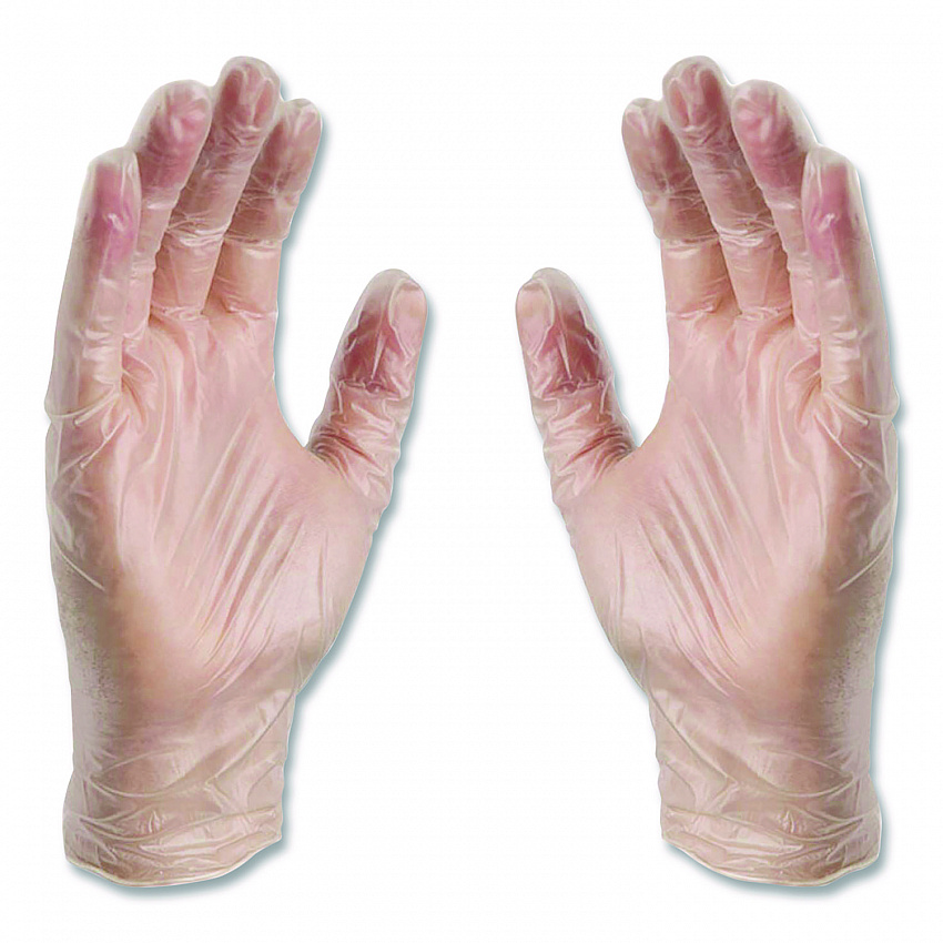 Industrial Vinyl Gloves, Powder-Free, Small, 3 mil Thick, 9.5" Long, Clear, 100/Box (GPX342100BX)