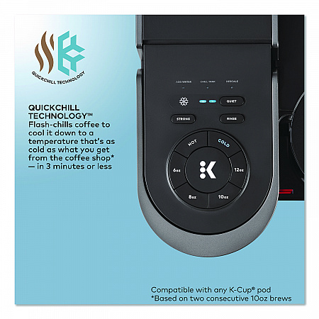 K-Brew + Chill Single Serve Coffee Maker, Black (5000380296)