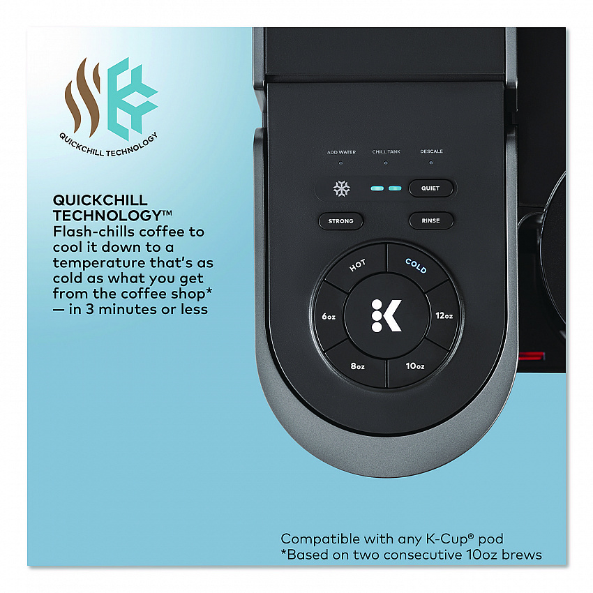 K-Brew + Chill Single Serve Coffee Maker, Black (5000380296)