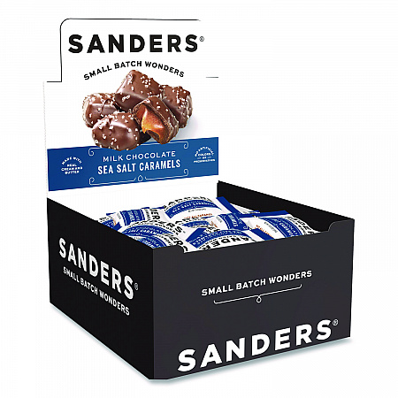Small Batch Wonders Snack-Size Milk Chocolate Sea Salt Caramels, 0.5 oz Individually Wrapped, 48/Box (KAR27163)