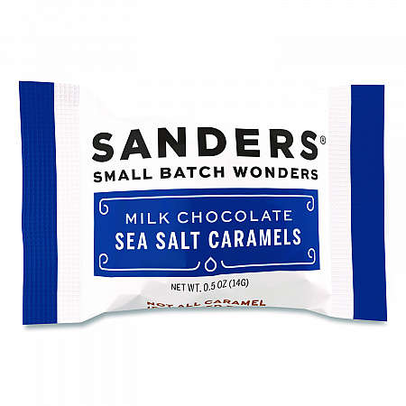 Small Batch Wonders Snack-Size Milk Chocolate Sea Salt Caramels, 0.5 oz Individually Wrapped, 48/Box (KAR27163)