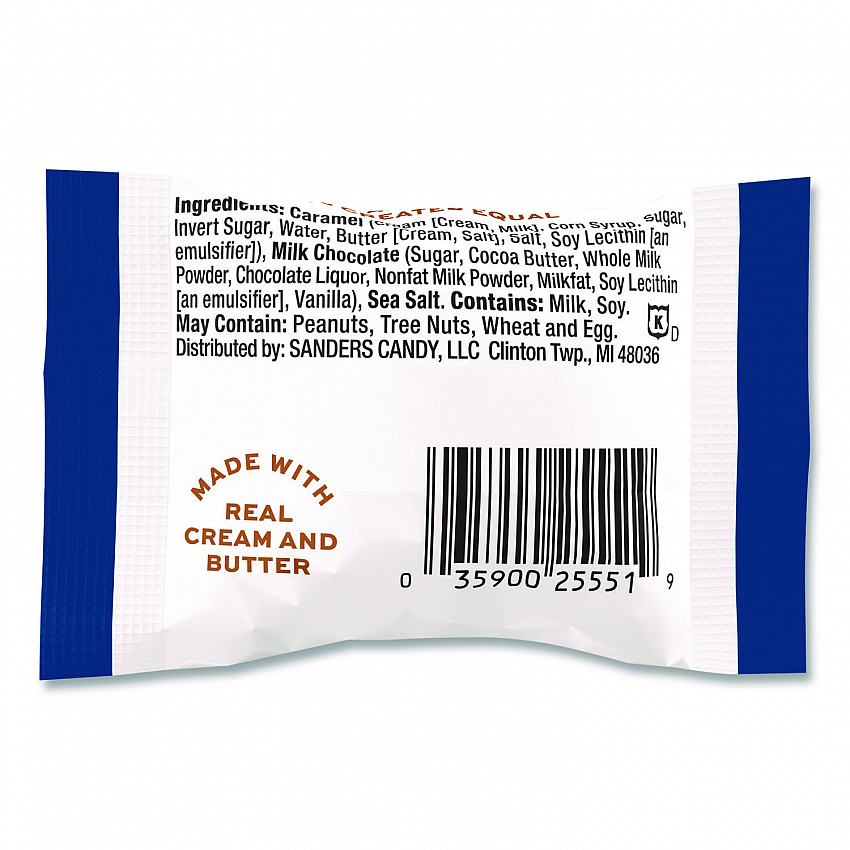 Small Batch Wonders Snack-Size Milk Chocolate Sea Salt Caramels, 0.5 oz Individually Wrapped, 48/Box (KAR27163)