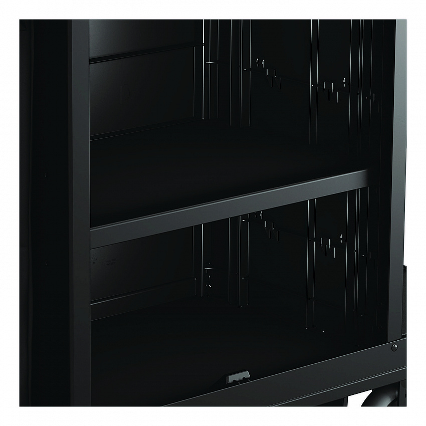 Adjustable Shelf for Suncast Commercial Full-Size Housekeeping Carts HKC1000/HKC2000, Plastic, Black (HKCSHELF)