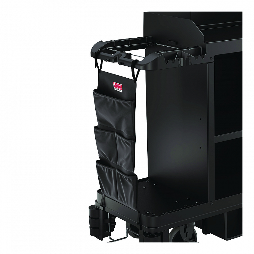 Linen Strap Bag for Suncast Commercial Full-Size and Compact Housekeeping Carts, 16.25" x 1" x 31.75", Black (HKCBAG06D)