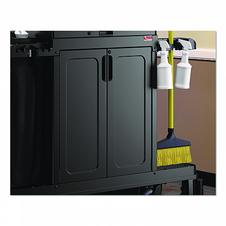 Lockable Door Accessory for Suncast Commercial Full-Size Housekeeping Carts HKC1000/HKC2000, Plastic, Black (HKCBMDOOR)