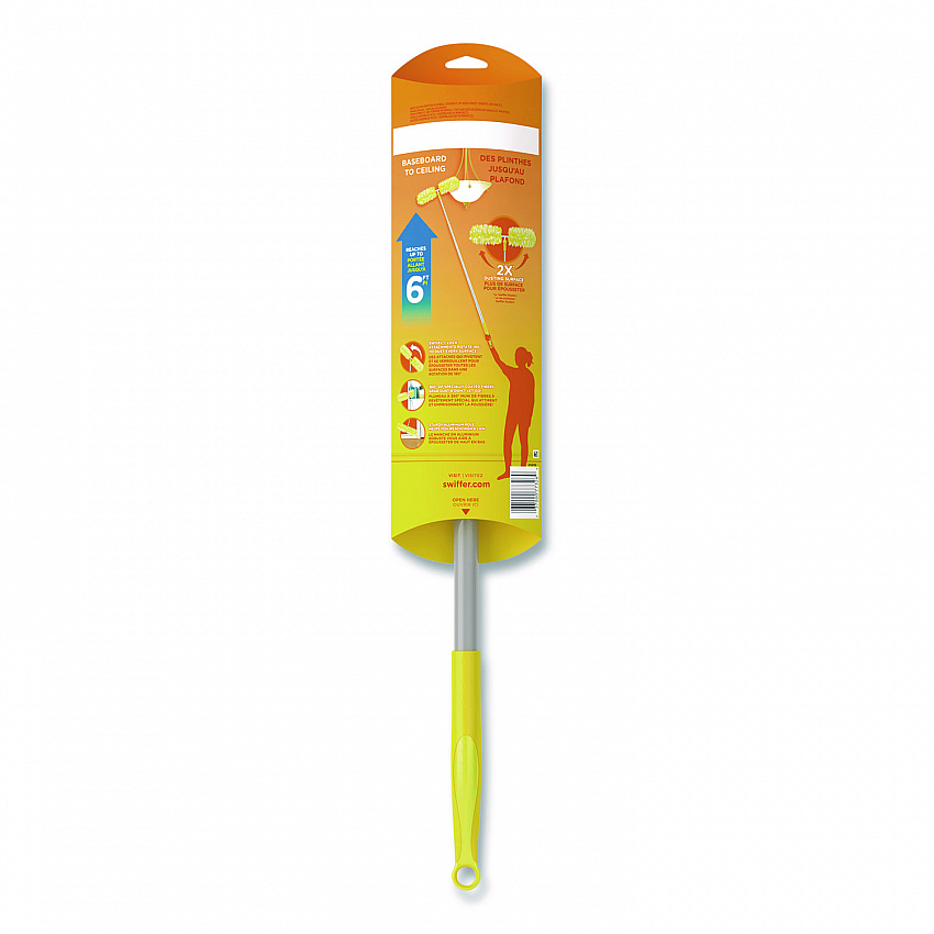 Heavy Duty Dusters with Super Extender Handle, 6 ft Handle, 1 Handle/4 Dusters (77326EA)