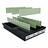 Lockable Slide Drawer with Dividers for Suncast Commercial Full-Size Housekeeping Carts HKC1000/HKC2000, Plastic, Black (HKCDRW2)