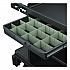 Lockable Slide Drawer with Dividers for Suncast Commercial Full-Size Housekeeping Carts HKC1000/HKC2000, Plastic, Black (HKCDRW2)