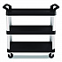 Three-Shelf Service Cart, Metal/Plastic, 3 Shelves, 300 lb Capacity, 20